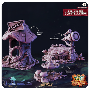 3D Printed Cast n Play Red Magic Spa Set 28mm 32mm D&D