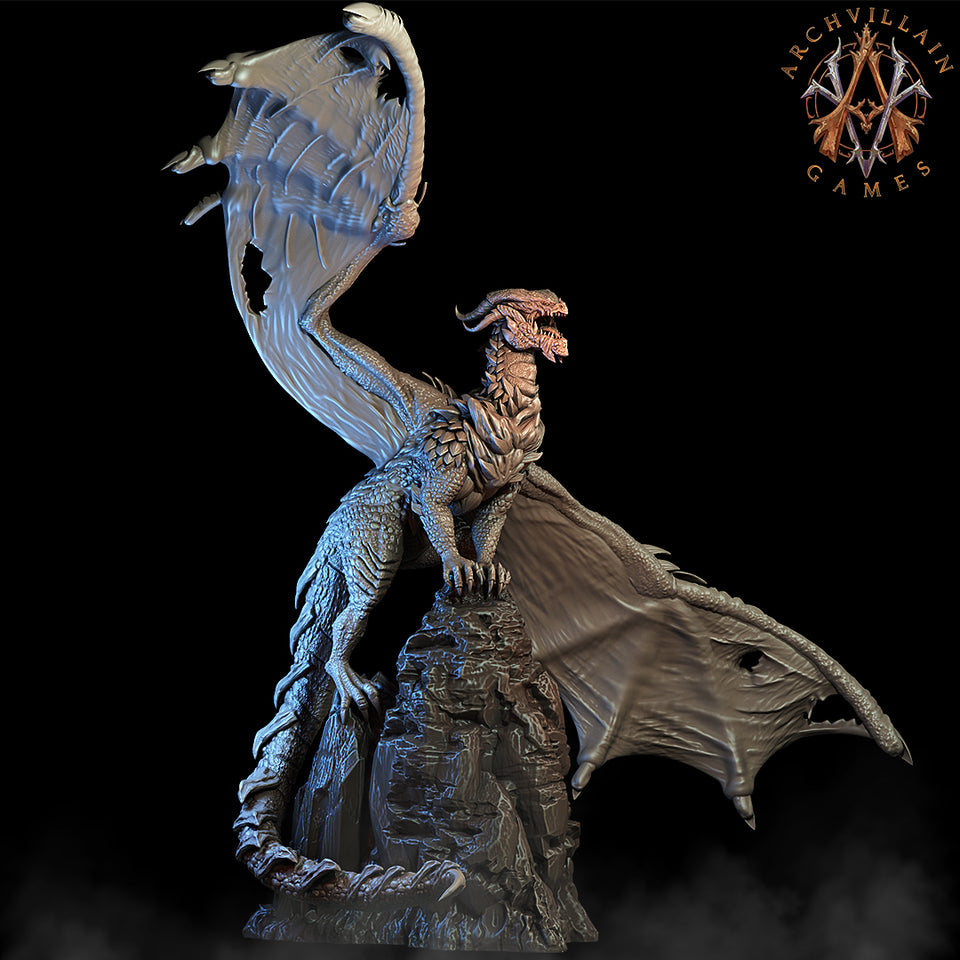 3D Printed Archvillain Games The Scarlet Dragon Queen Magma Lords 28 32mm D&D
