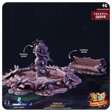 3D Printed Cast n Play Red Magic Spa Set 28mm 32mm D&D