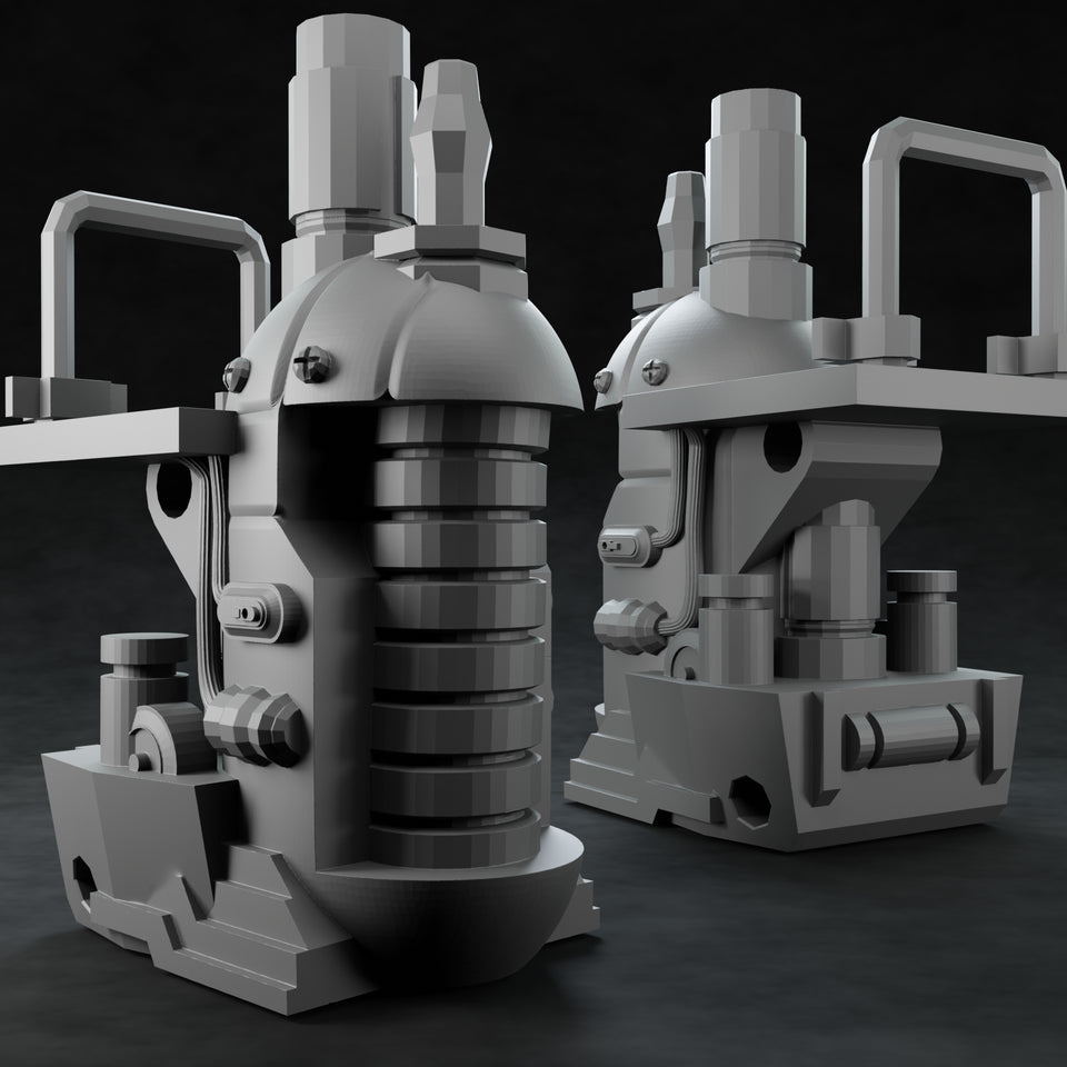 3D Printed Nafarrate Thermic Plasma Regulator Space Orcs 28 32 mm D&D