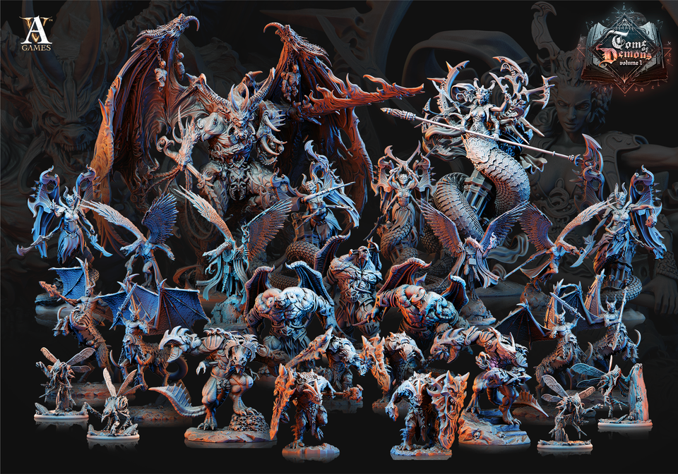 3D Printed Archvillain Games Tome of Demons Vol. 1 - Essetria 28mm 32mm D&D