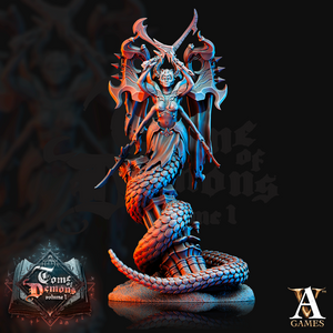 3D Printed Archvillain Games Tome of Demons Vol. 1 Tamareth 28 32mm D&D