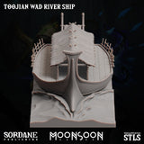 3D Printed Sordane Publishing Toojian Wad River Ship Moonsoon28 32mm D&D