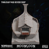 3D Printed Sordane Publishing Toojian Wad River Ship Moonsoon28 32mm D&D