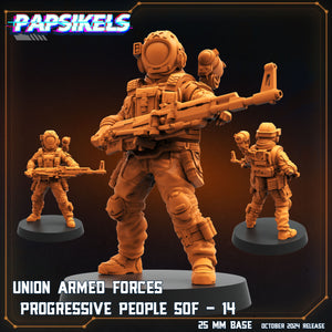 3D Printed Papsikels Union Armed Forces Progressive People Set October 2024 SciFi 28mm 32mm