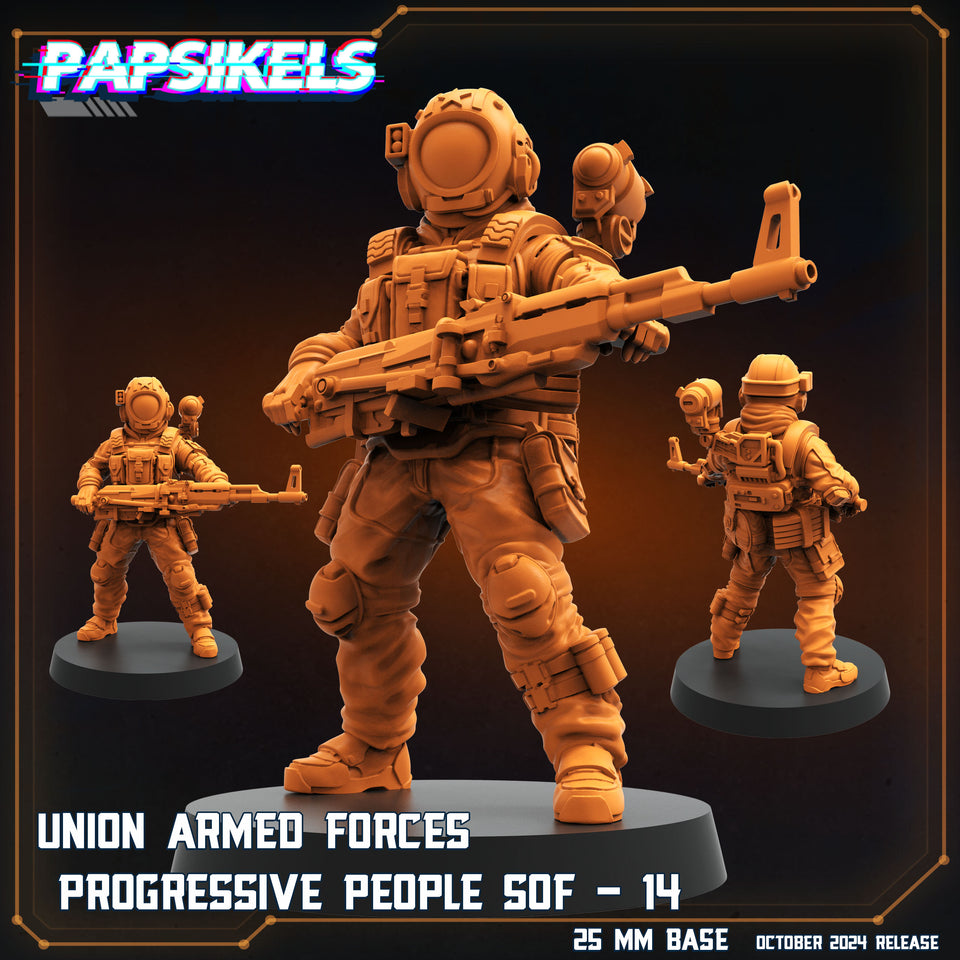 3D Printed Papsikels Union Armed Forces Progressive People Set October 2024 SciFi 28mm 32mm