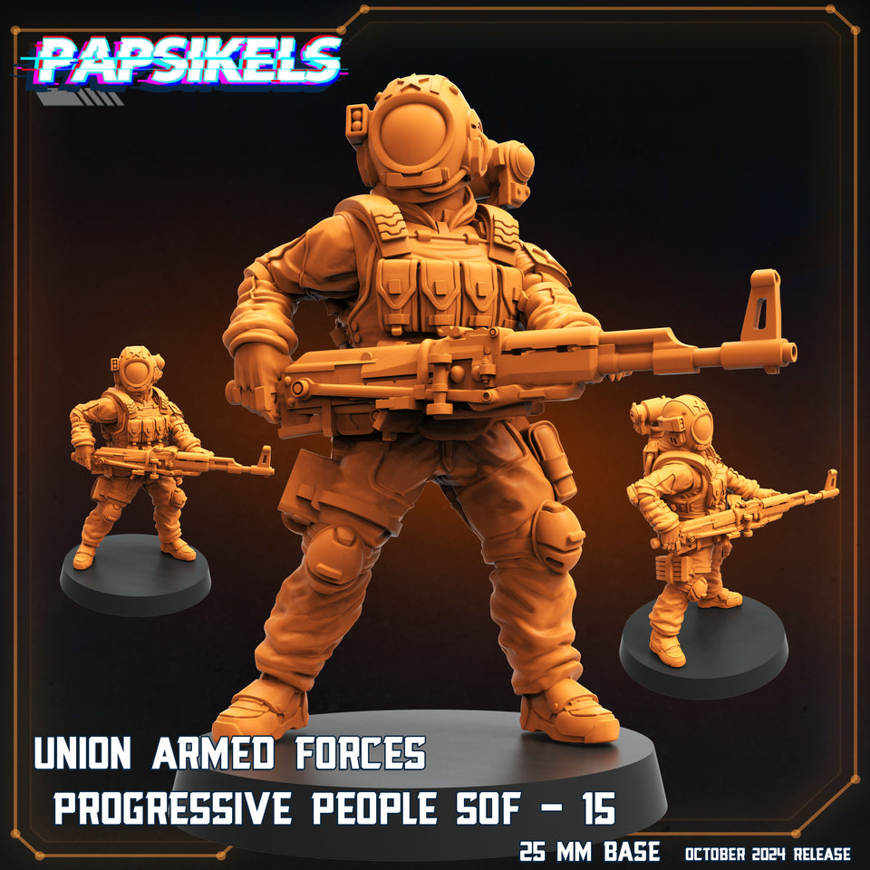 3D Printed Papsikels Union Armed Forces Progressive People Set October 2024 SciFi 28mm 32mm