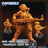 3D Printed Papsikels Union Armed Forces Progressive People Set October 2024 SciFi 28mm 32mm