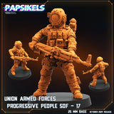 3D Printed Papsikels Union Armed Forces Progressive People Set October 2024 SciFi 28mm 32mm