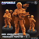 3D Printed Papsikels Union Armed Forces Progressive People Set 28mm 32mm