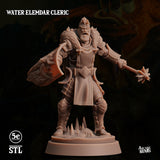 3D Printed Sordane Publishing Water Elemdar Cleric 28 32mm D&D