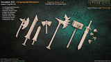 3D Printed Artisan Guild Standalone Barbarian Weapons & Hands Dragonpeak Barbarians 28mm 32mm