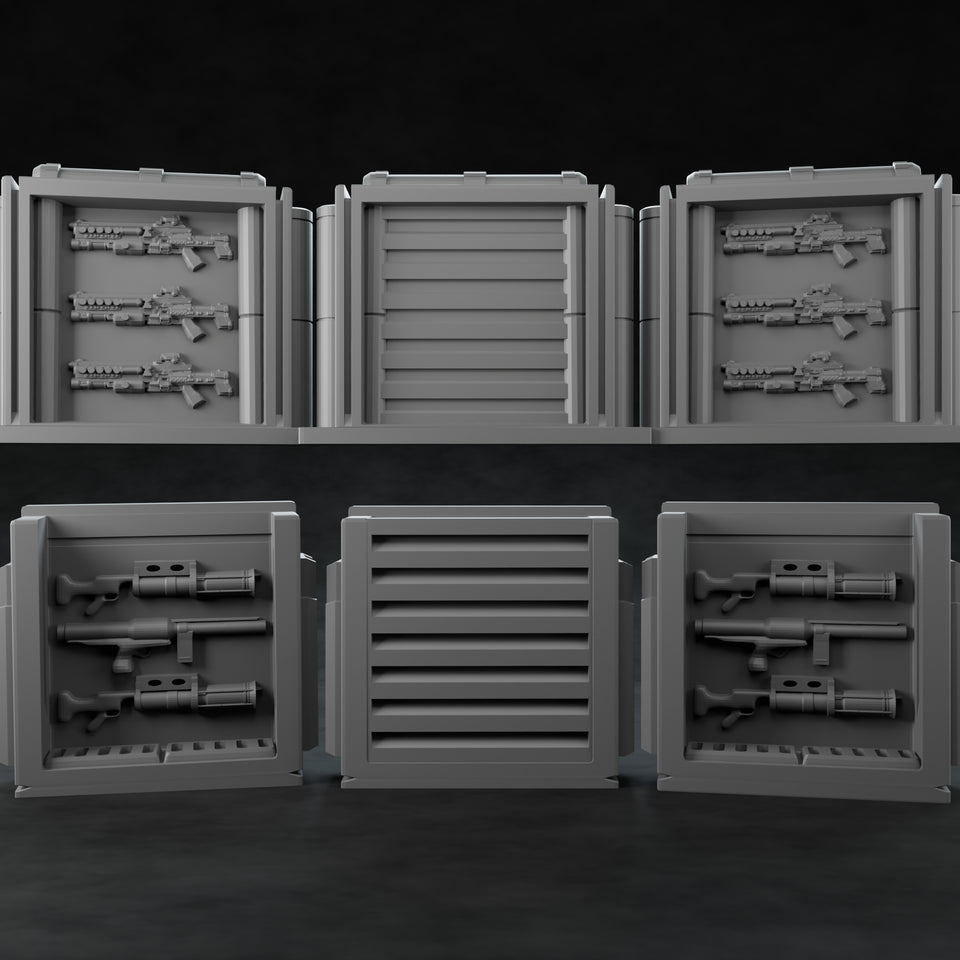 3D Printed Nafarrate Weapon Rack Set 1 Space Orcs 28 32 mm D&D