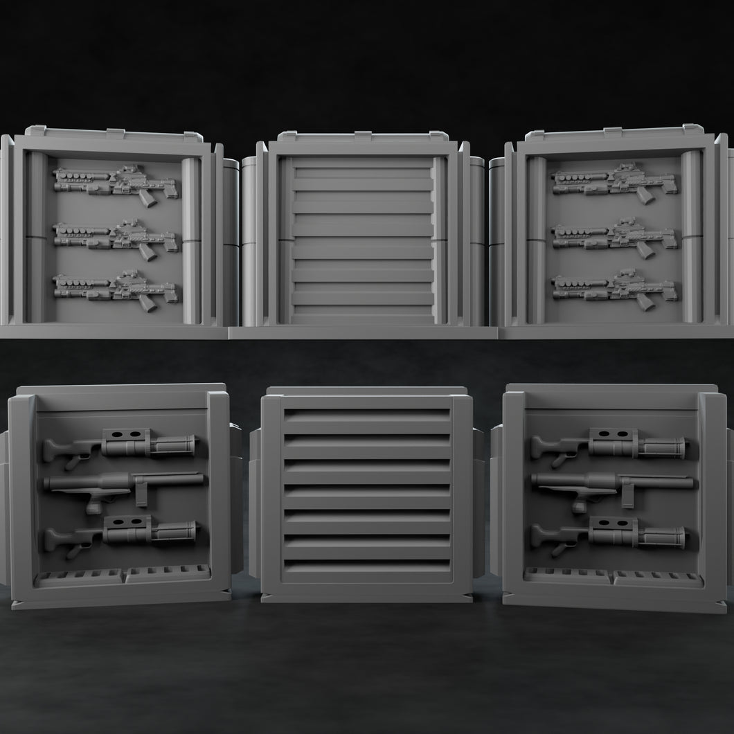 3D Printed Nafarrate Weapon Rack Set 1 Space Orcs 28 32 mm D&D