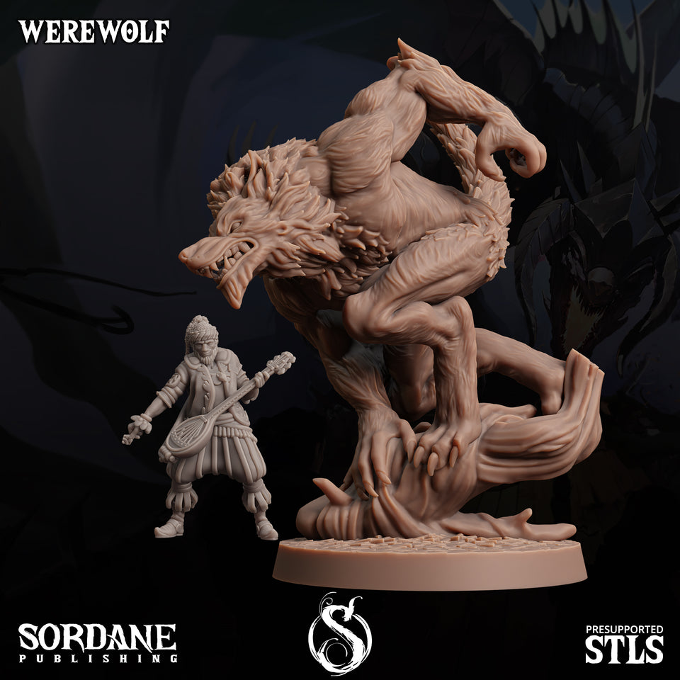 3D Printed Sordane Publishing Werewolves 28 32mm D&D