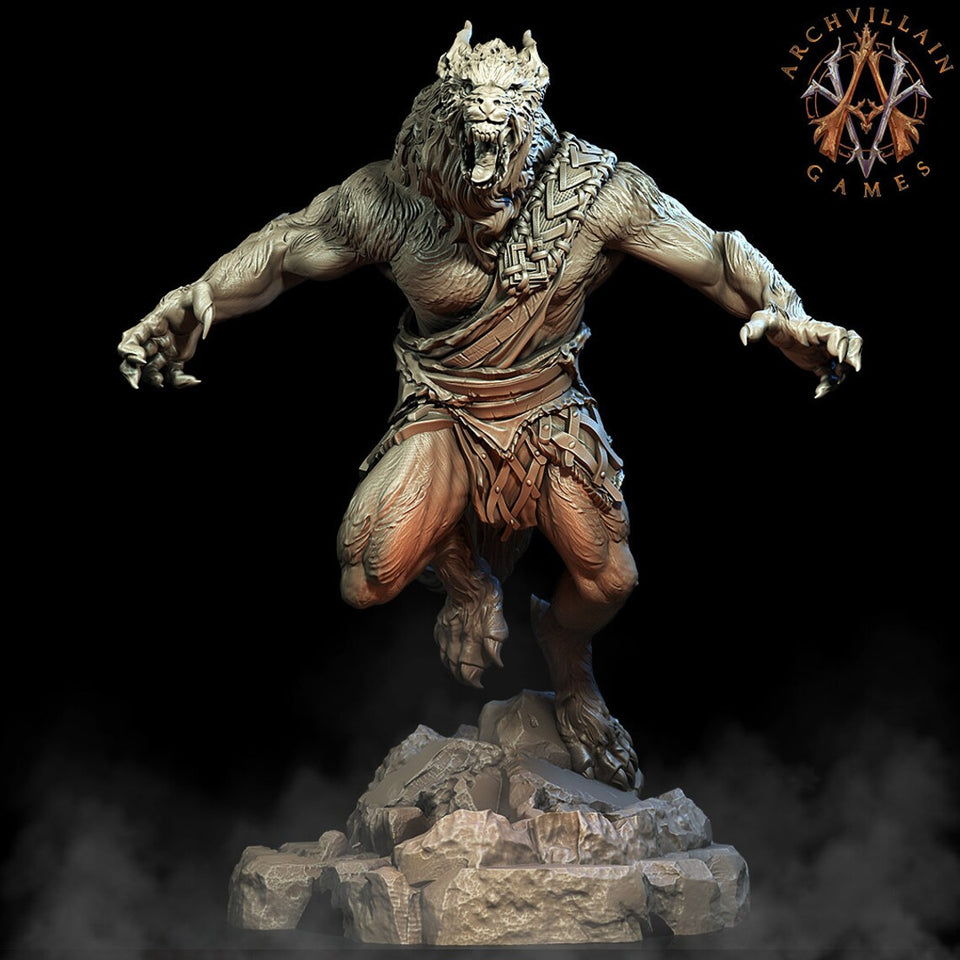 3D Printed Archvillain Games Moonbiten - Werewolves 28mm 32mm D&D