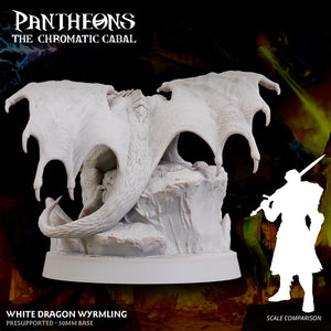 3D Printed Sordane Publishing Wyrmling White Dragon Pantheons - The Chromatic Cabal 28 32mm D&D