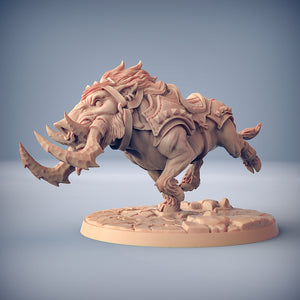 3D Printed Artisan Guild Gino on Wulf-Hog Dwarven Oathbreakers 28mm 32mm