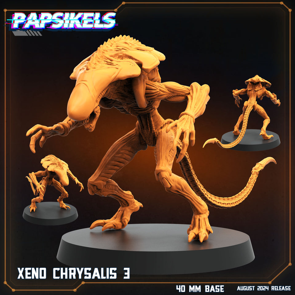 3D Printed Papsikels Xeno Chrysalis Set 28mm 32mm
