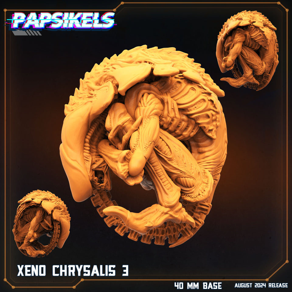 3D Printed Papsikels Xeno Chrysalis Set 28mm 32mm