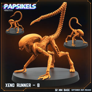 3D Printed Papsikels Xeno Runners Set SEPTEMBER 2024 SCIFI 28mm 32mm