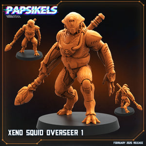 3D Printed Papsikels Xeno Squid Overseer February 2025 Scifi 28mm 32mm