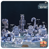 3D Printed Cast n Play Christmas Village Terrain Set 28mm 32mm D&D