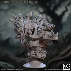 3D Printed Artisan Guild Yenogra Bust 28mm 32mm
