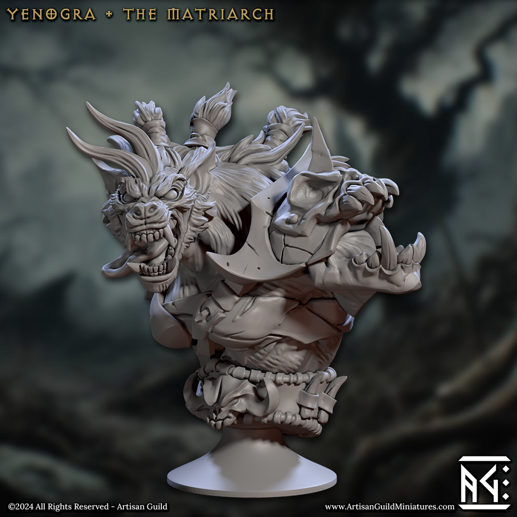 3D Printed Artisan Guild Yenogra Bust 28mm 32mm