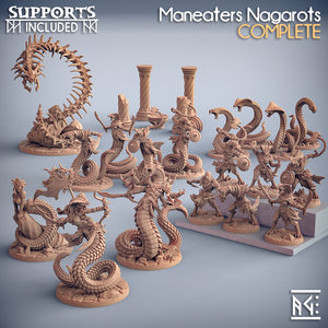 3D Printed Artisan Guild Maneater Skullnaga Maneaters Nagarots 28mm 32mm