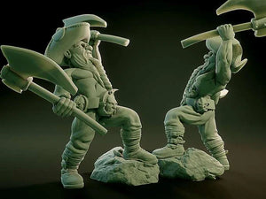 3D Printed Nafarrate Dwarf Lovecraftian Bestiary 28 32 mm D&D