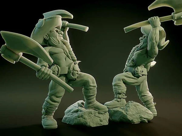 3D Printed Nafarrate Dwarf Lovecraftian Bestiary 28 32 mm D&D