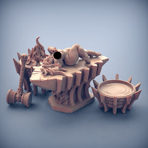 3D Printed Artisan Guild Dumlok Anvil Fiamma the Oracle Dumlok Flameseekers 28mm 32mm