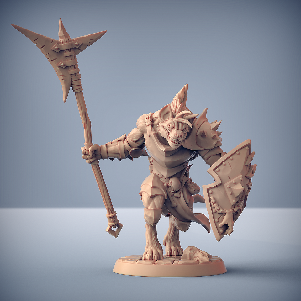 3D Printed Artisan Guild Modular Bonegnasher Gnolls Bonegnasher Gnolls 28mm 32mm