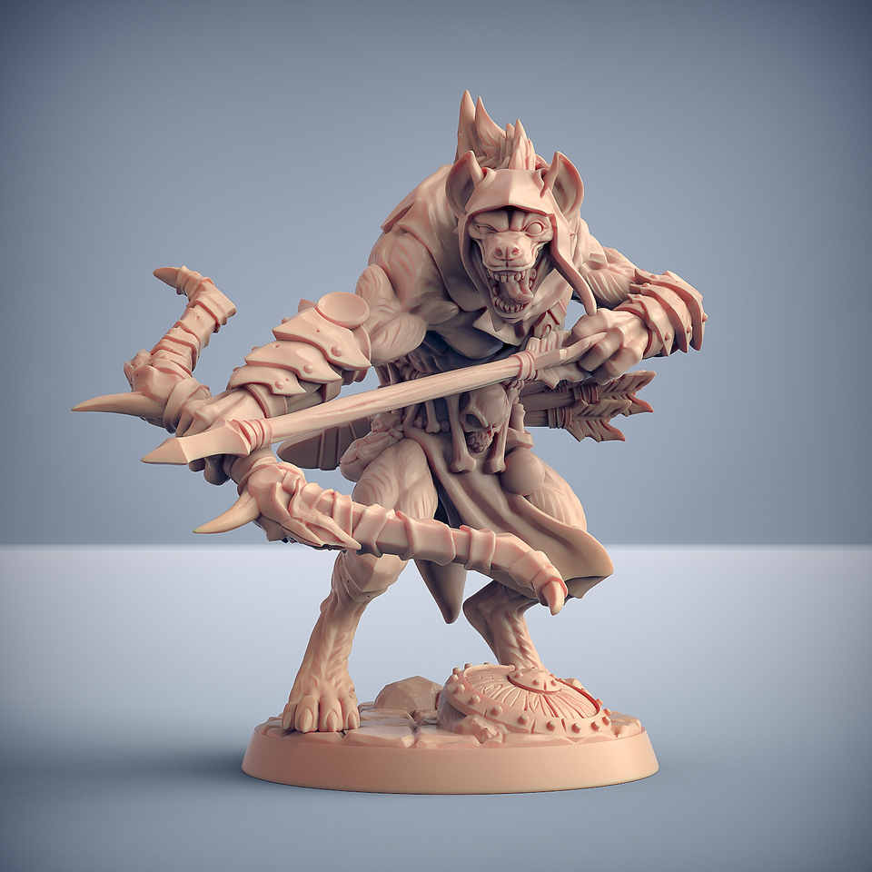 3D Printed Artisan Guild Modular Bonegnasher Gnolls Bonegnasher Gnolls 28mm 32mm