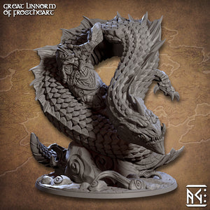3D Printed Artisan Guild Great Linnorm of Skutagaard Epic Bosses 28mm 32mm