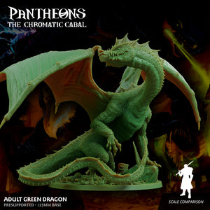 3D Printed Sordane Publishing Adult Green Dragon Pantheons The Chromatic Cabal 28 32mm D&D