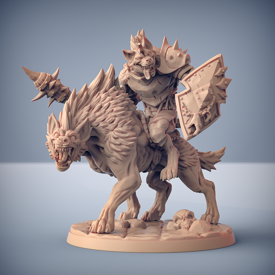 3D Printed Artisan Guild Hyenafiend Riders Bonegnasher Gnolls 28mm 32mm