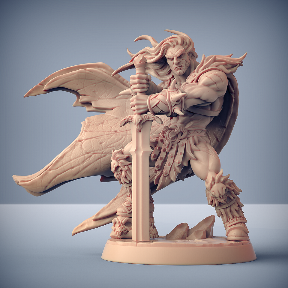3D Printed Artisan Guild Krommir Stronghammer Dragonpeak Barbarians 28mm 32mm