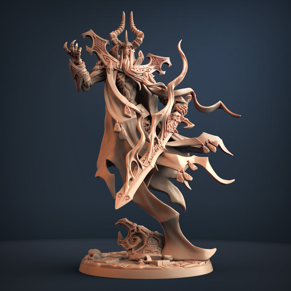 3D Printed Artisan Guild King Skutagaard The Lich Lord Darkness of the Lich Lord 28mm 32mm