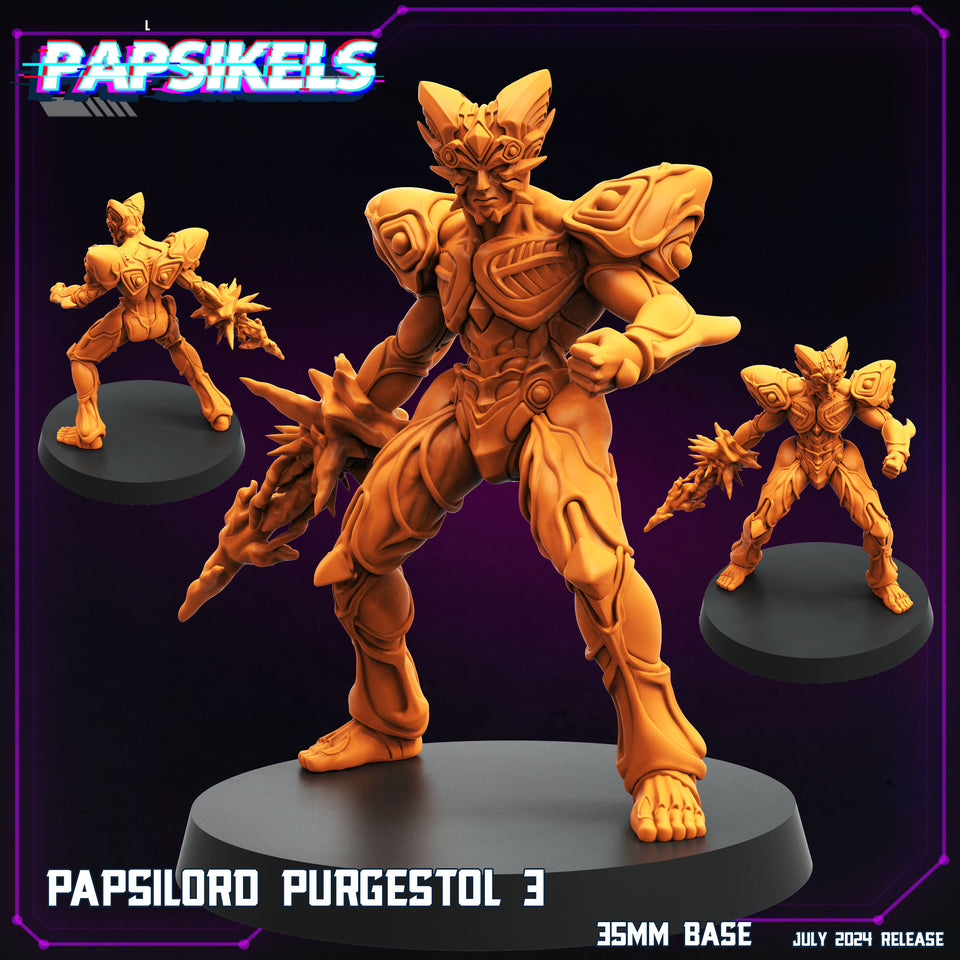 3D Printed Papsikels Papsilord Purgestol Set July 2024 Cyberpunk 28mm 32mm