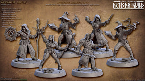 3D Printed Artisan Guild Apprentice Arcanist Set Arcanists Guild 28mm 32mm
