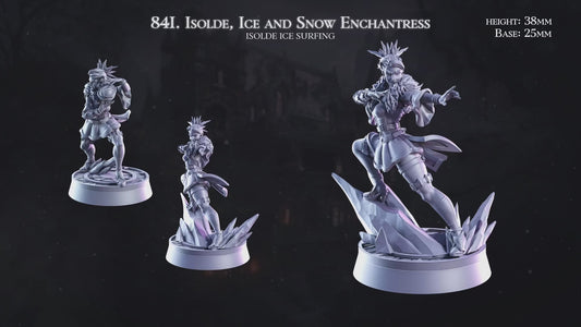 3D Printed Cast n Play Isolde Ice and Snow Enchantress 28mm 32mm D&D