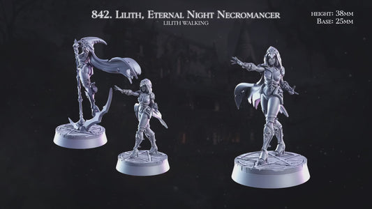 3D Printed Cast n Play Lilith Eternal Night Necromancer 28mm 32mm D&D