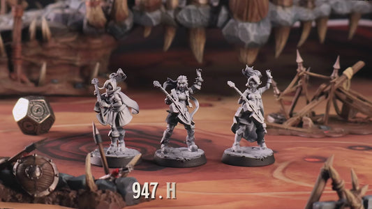 3D Printed Cast n Play Human Bard Dungeon Guild Set 28mm 32mm D&D