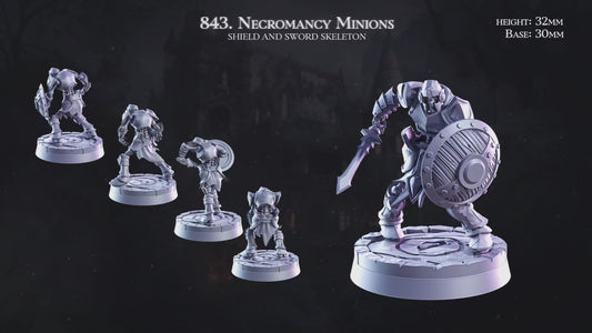 3D Printed Cast n Play Necromancy Minions 28mm 32mm D&D