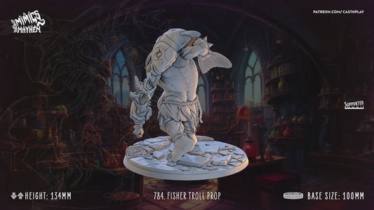3D Printed Cast n Play Fisher Troll Mimic Mimics Mayhem Set 28mm 32mm D&D