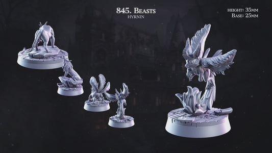 3D Printed Cast n Play Beasts Set 28mm 32mm D&D