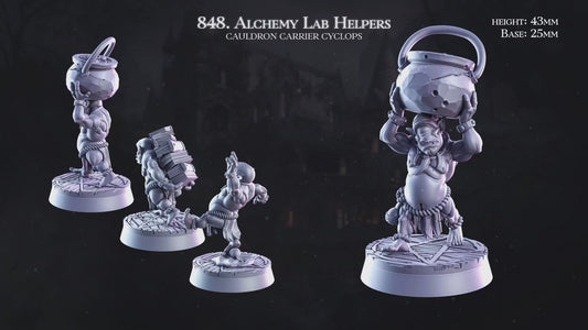 3D Printed Cast n Play Alchemy Lab Helpers Cyclops Set 28mm 32mm D&D