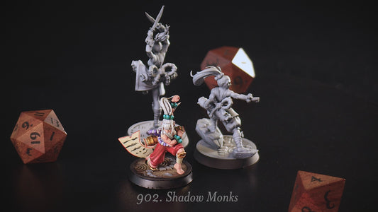 3D Printed Cast n Play Shadow Monks Eternal Monks Set 28mm 32mm D&D